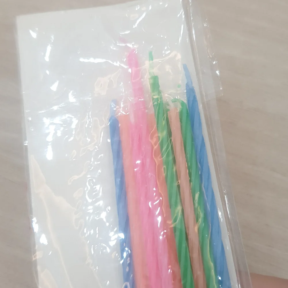 Set of small colorful candles for children to celebrate their birthday